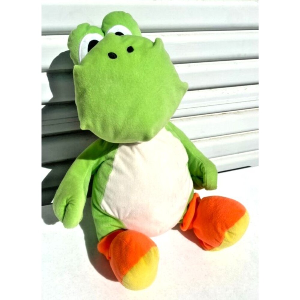 Super Mario Yoshi Plush Pillow 20” Stuffed Animal Nintendo Hidden Compartment
